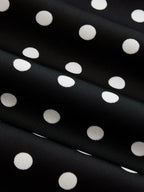 Polka Dot Lace Patchwork Asymmetric Midi Skirt