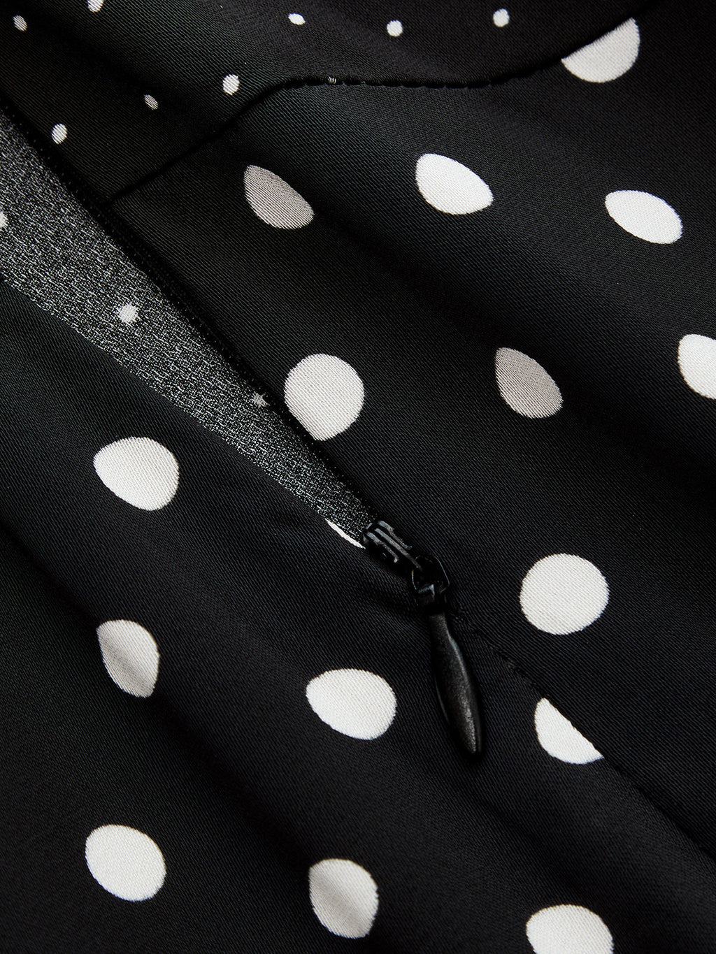 Polka Dot Lace Patchwork Asymmetric Midi Skirt