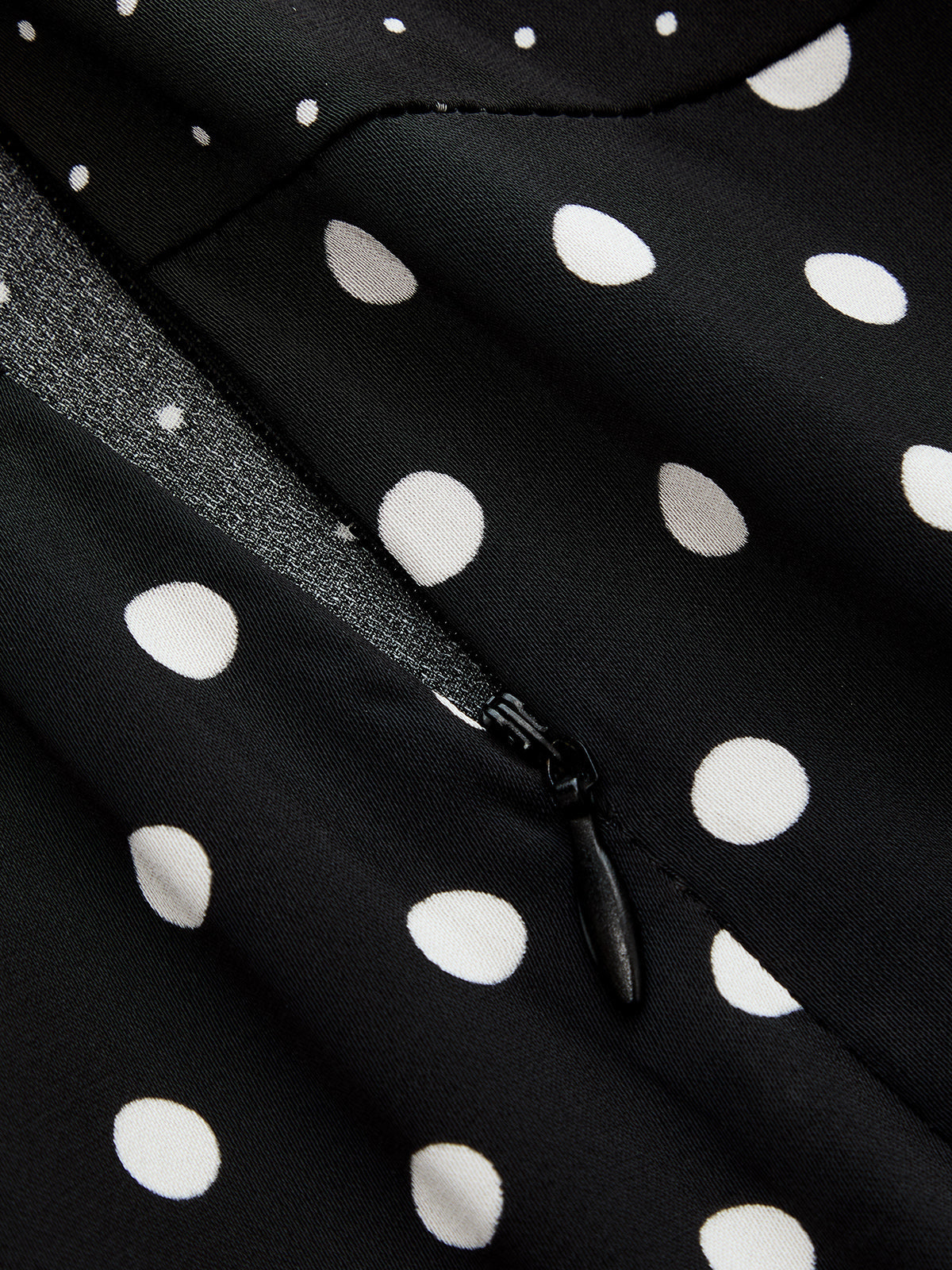 Polka Dot Lace Patchwork Asymmetric Midi Skirt