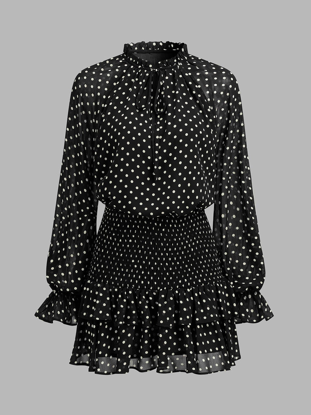 Polka Dot Ruffled Two Piece Skirt Set