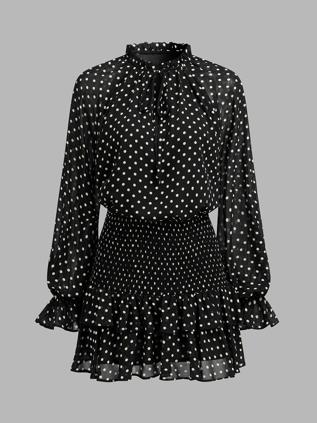 Polka Dot Ruffled Two Piece Skirt Set