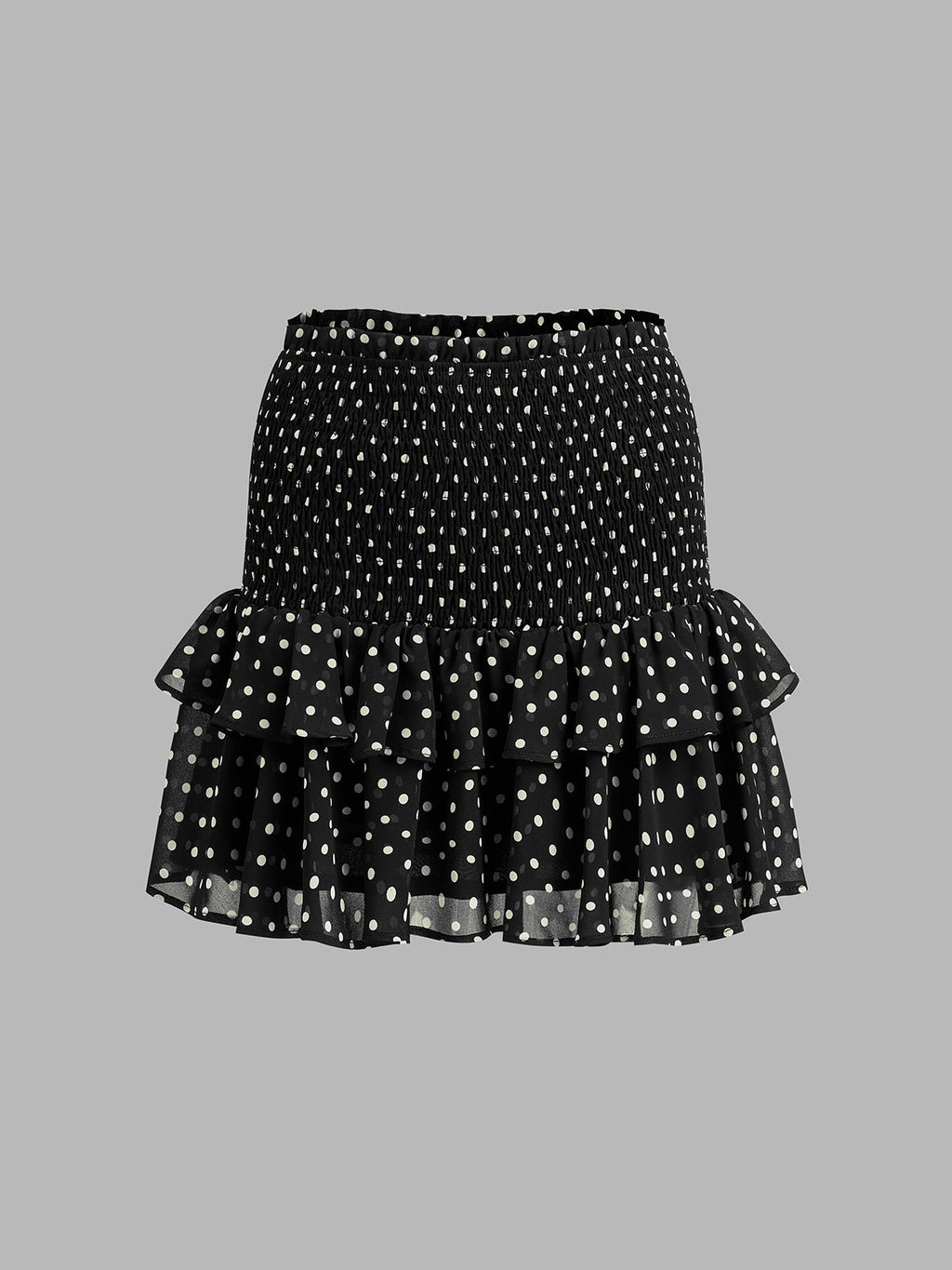 Polka Dot Ruffled Two Piece Skirt Set