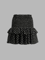 Polka Dot Ruffled Two Piece Skirt Set