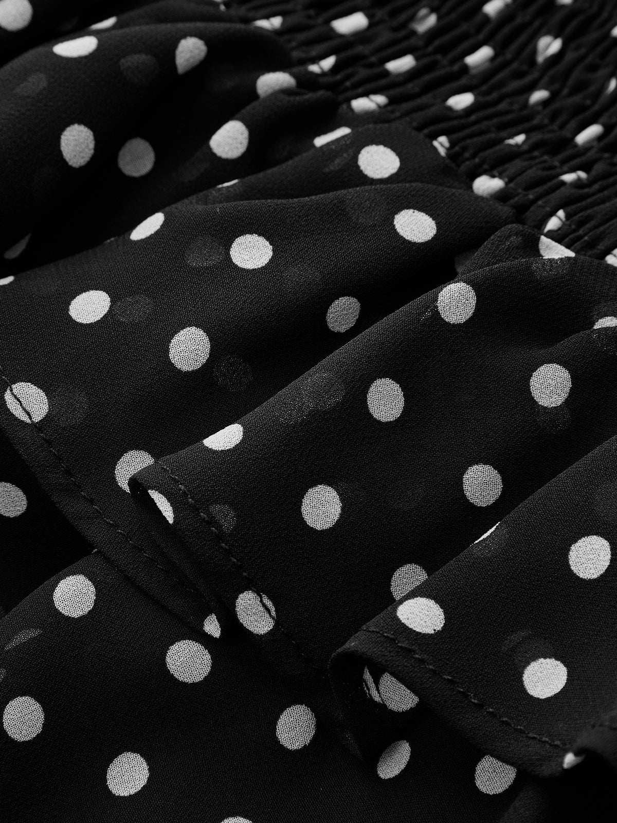 Polka Dot Ruffled Two Piece Skirt Set