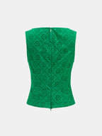 Eyelet Embroidered Top & Midi Skirt Set