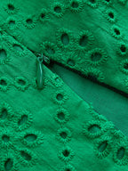 Eyelet Embroidered Top & Midi Skirt Set