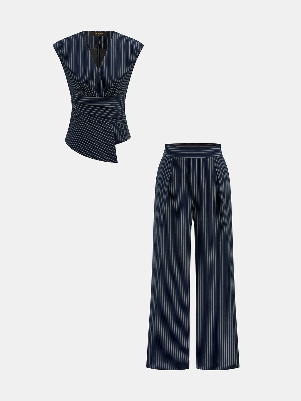 Pinstripe Two Piece Pants Set
