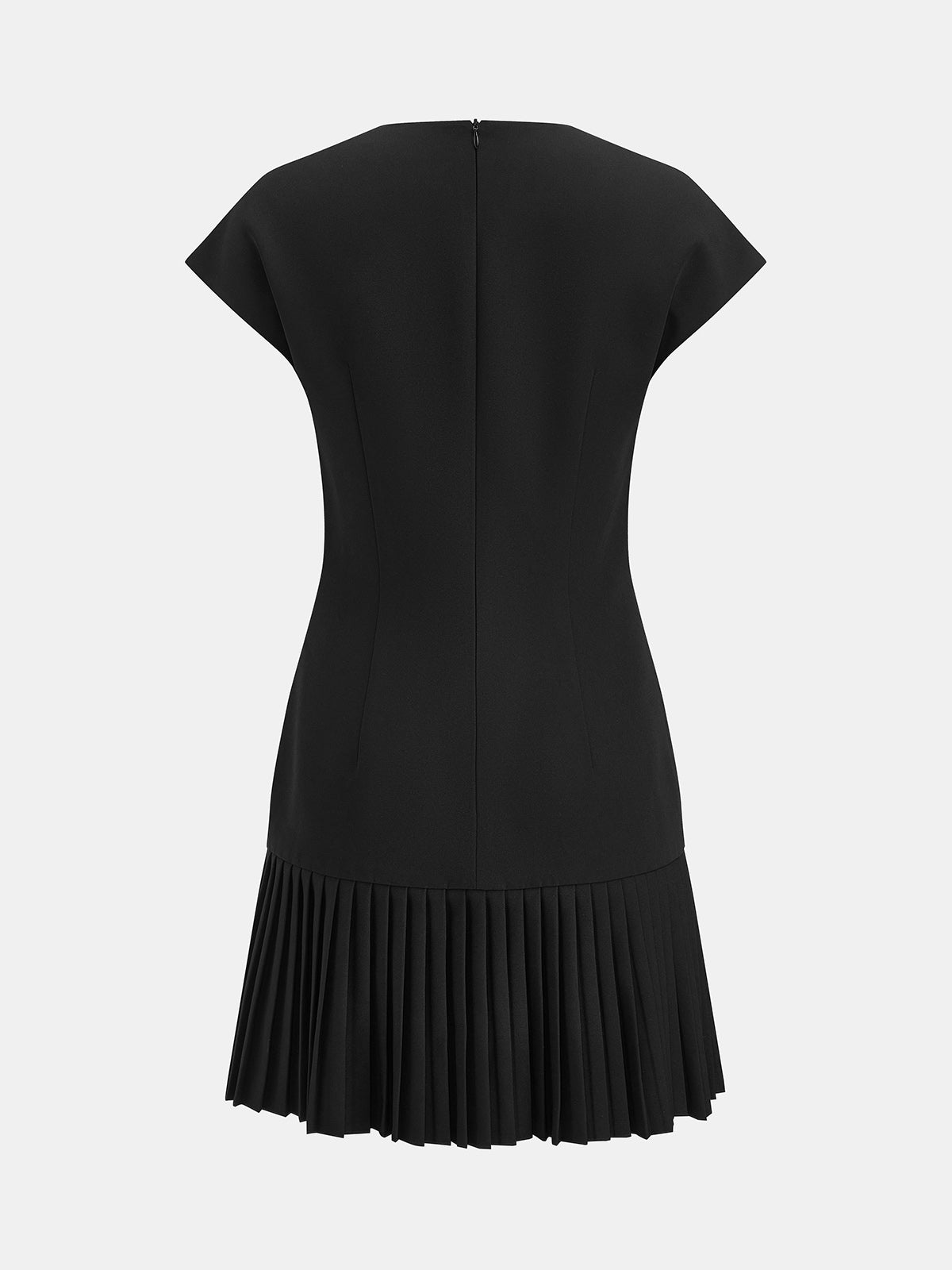 Napoleon Cap Sleeve Pleated Mini Dress