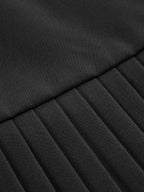 Napoleon Cap Sleeve Pleated Mini Dress