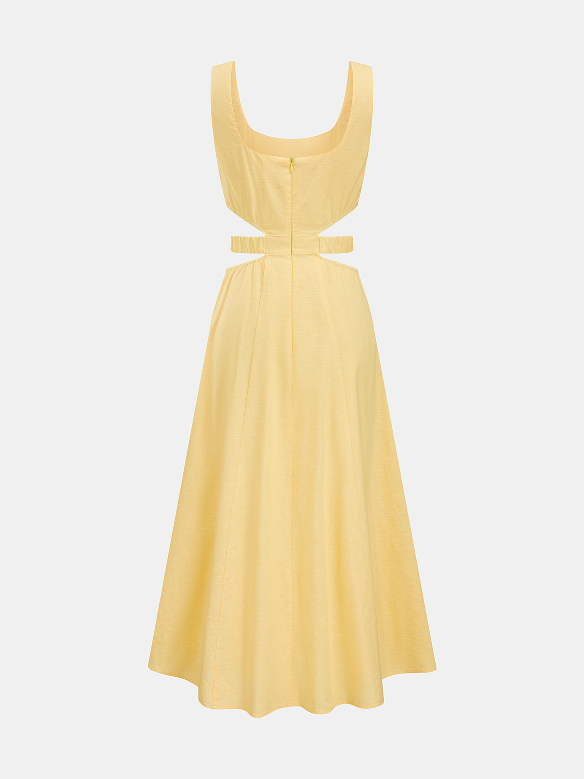 Cotton Linen Cutout Maxi Dress