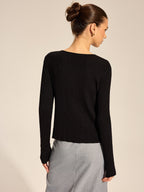 Metal Buckle Knit Cardigan Cami Two Piece Set