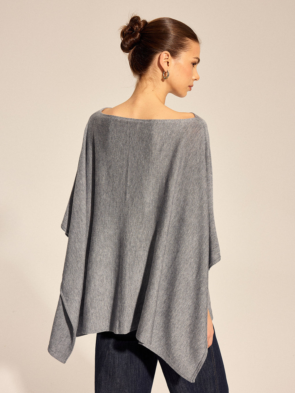 Irregular Cape Style Flowy Knit Top