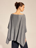 Irregular Cape Style Flowy Knit Top