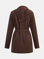 Cowl Neck Belted Knit Tunic