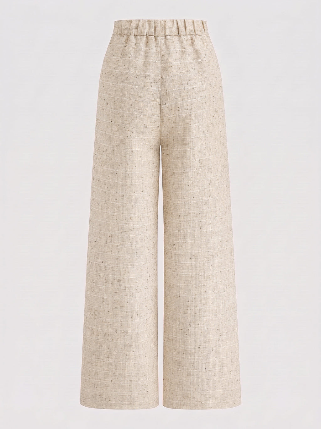 Chain Detail Texture Wide Leg Pants