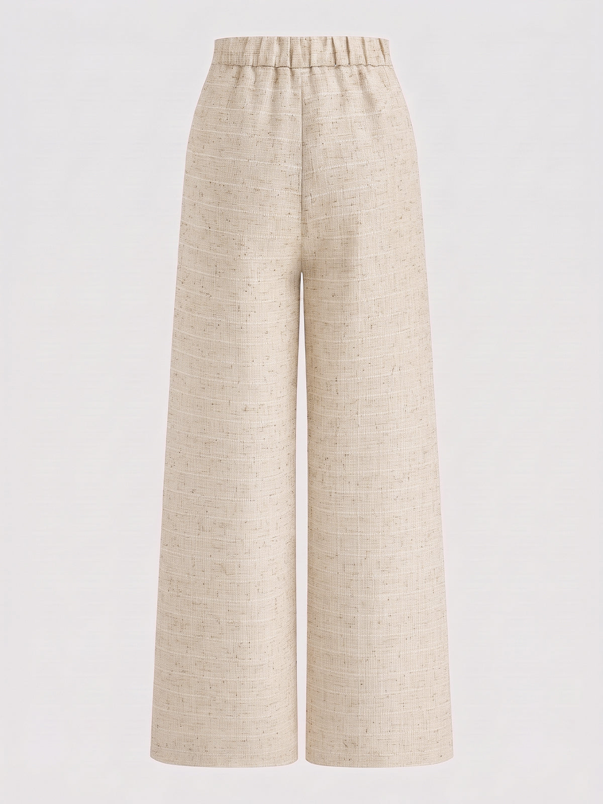Chain Detail Texture Wide Leg Pants