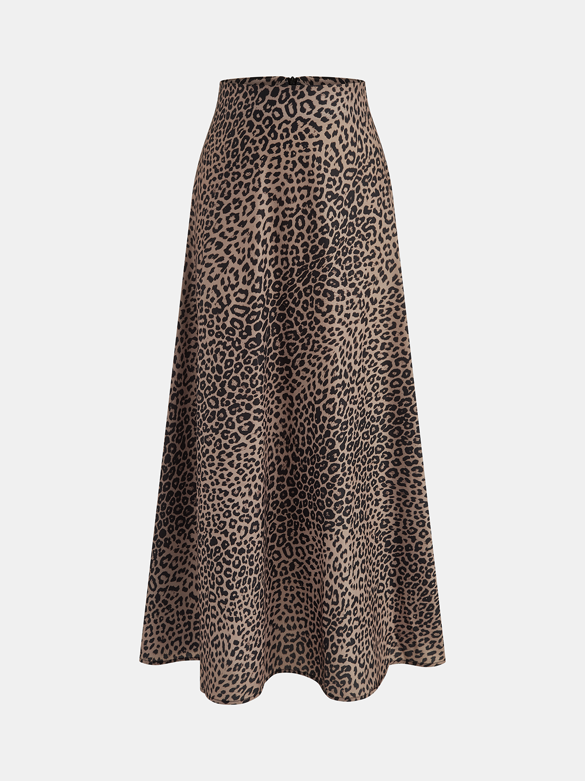 Leopard Print A-Line Maxi Skirt