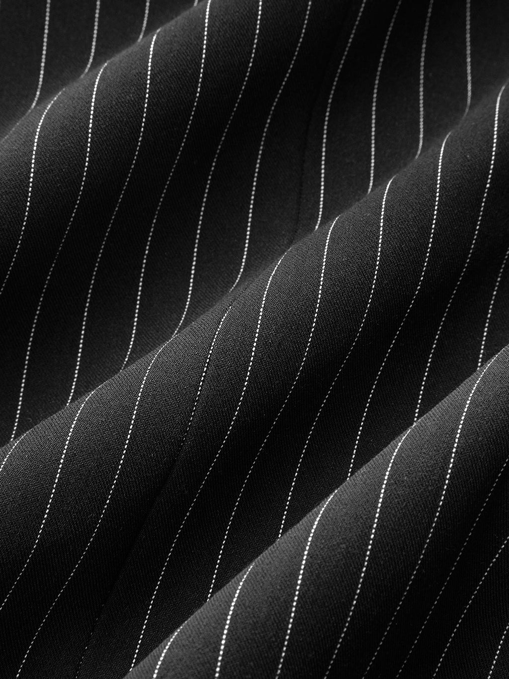 Stand Collar Pinstripe Belted Vest