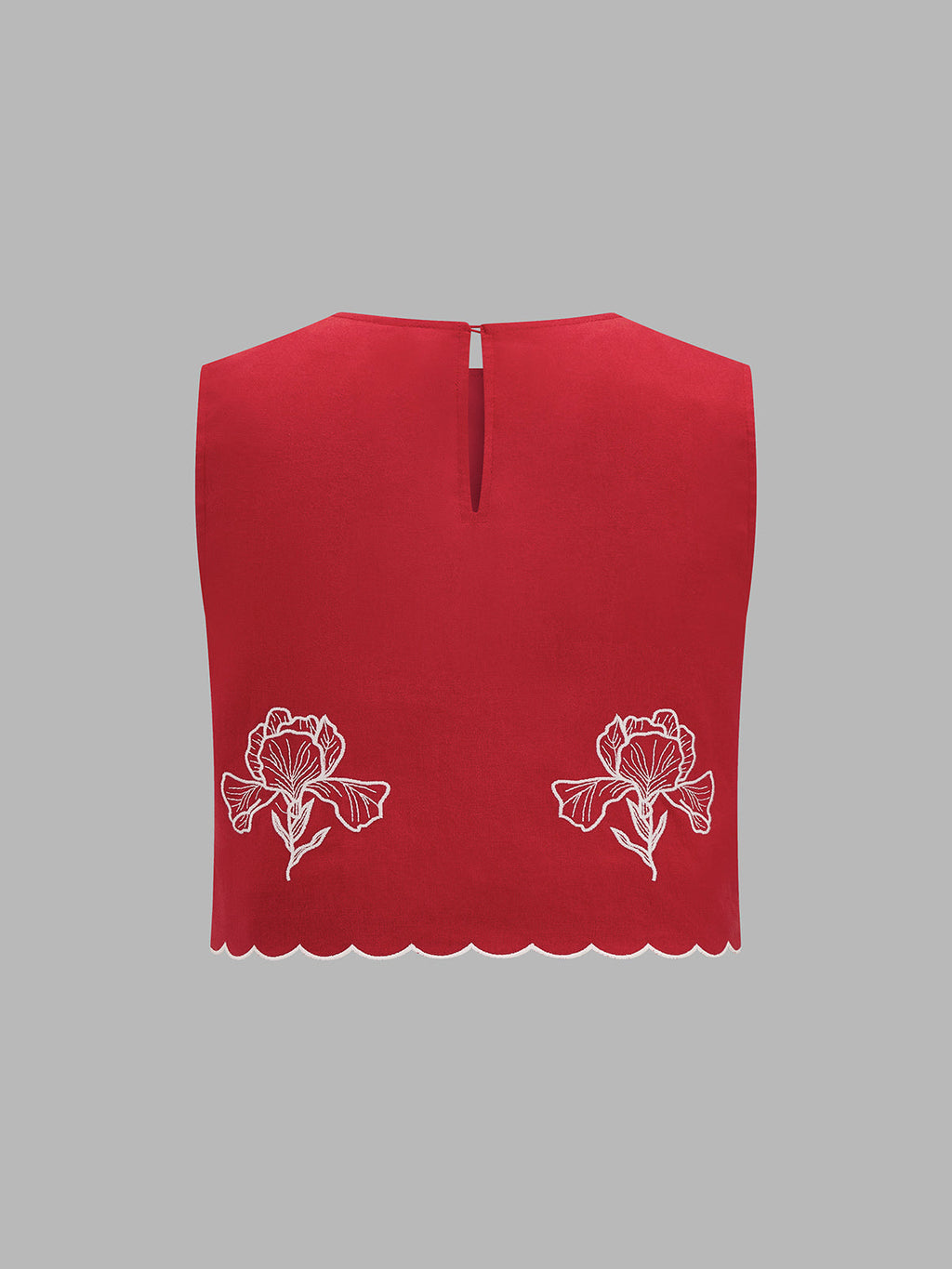 Embroidered Cotton Two Piece Skirt Set