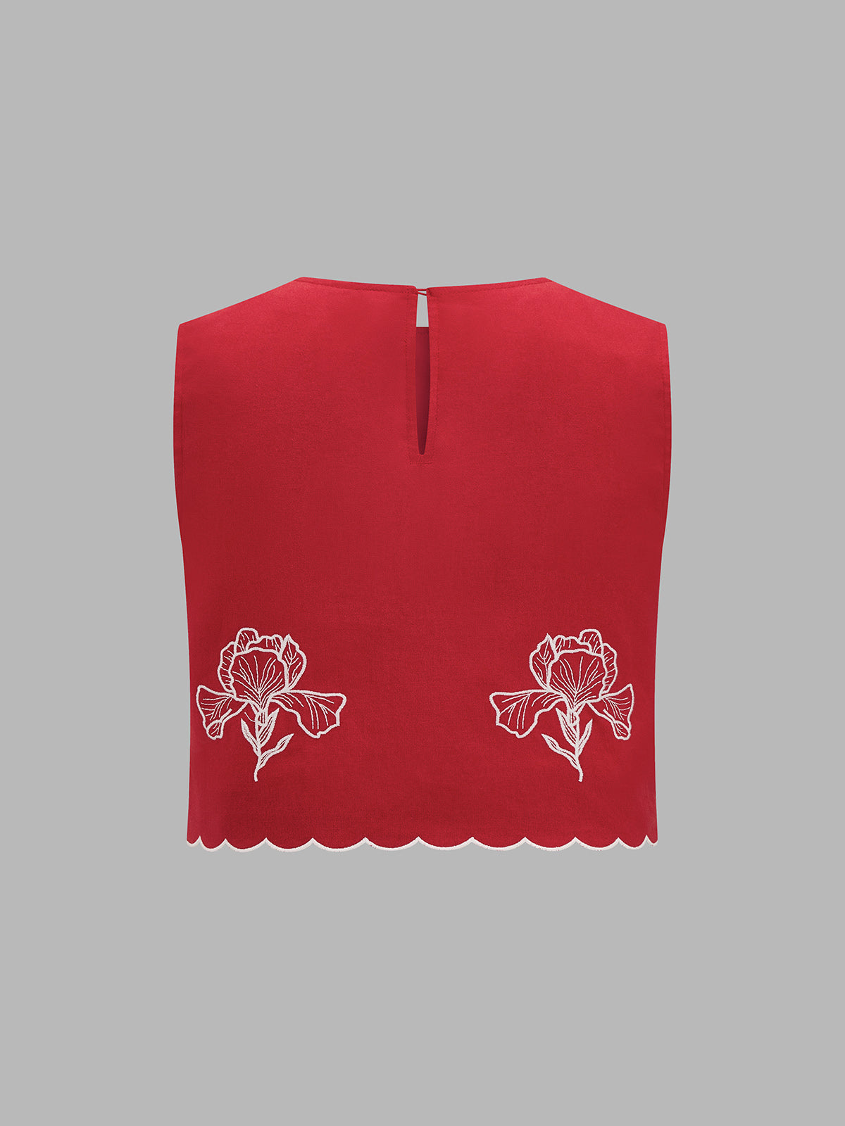 Embroidered Cotton Two Piece Skirt Set
