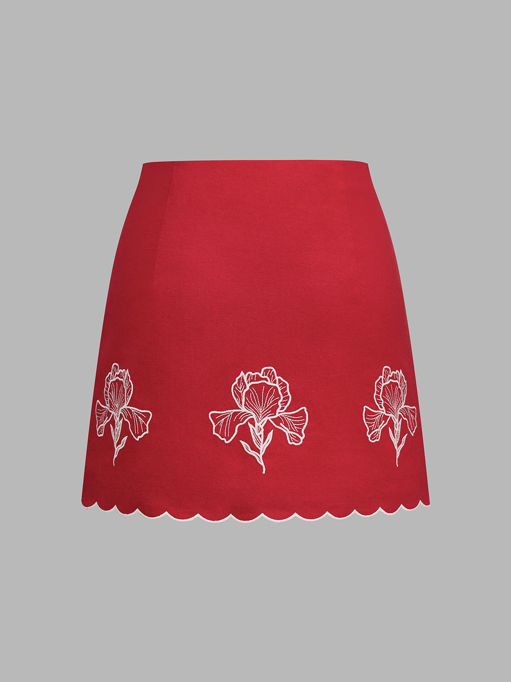 Embroidered Cotton Two Piece Skirt Set