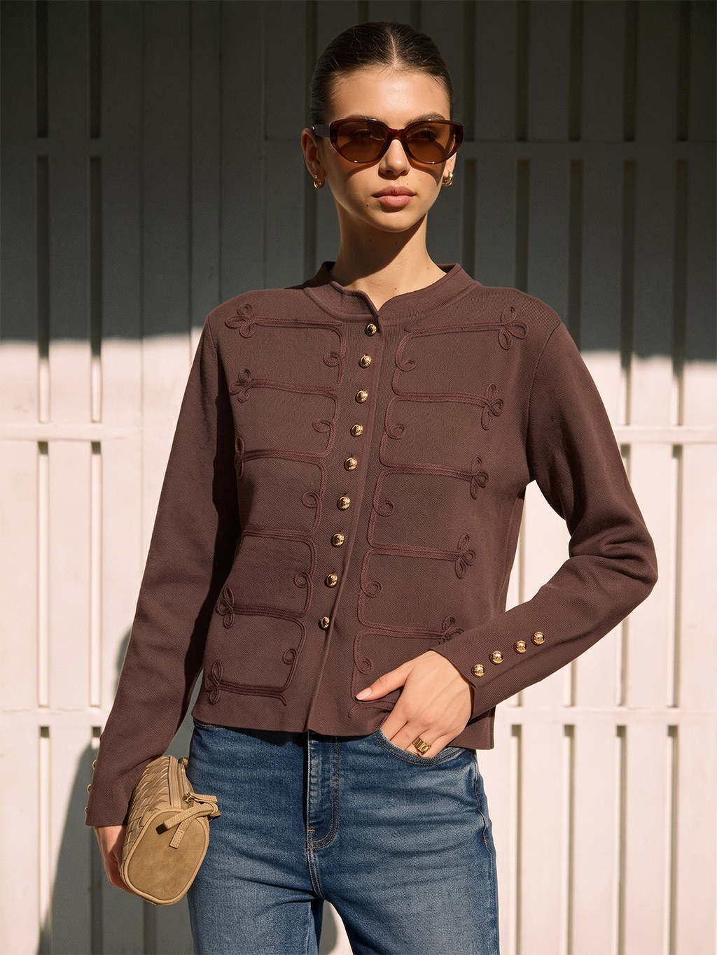 Napoleon Frogging Knit Cardigan